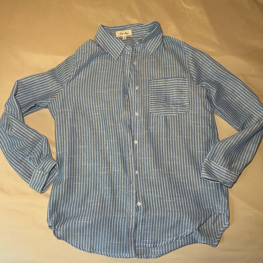 Linen button down